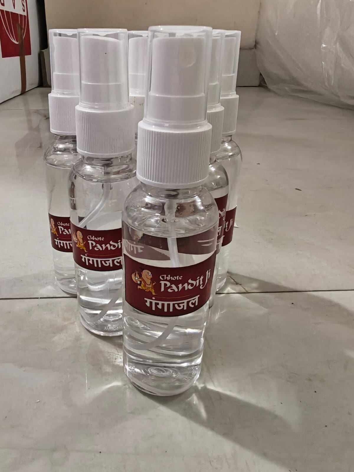 Ganga Jal Pack of 5 – Pure Gangajal from Haridwar for Pooja, Rituals & Spiritual Use | Sacred Holy Water