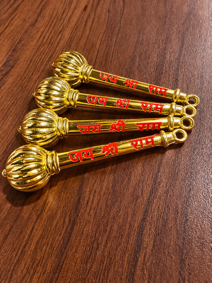 Hanuman Astra Golden Keychain for Pooja – Sacred Bajrangbali Symbol, Protection & Positivity Charm, 60GM Spiritual Gift Item