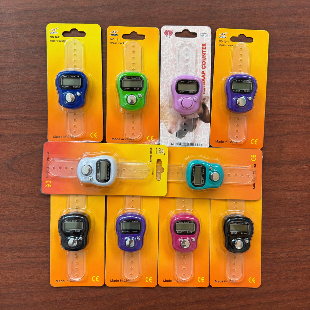Mantra Jaap Mala Counter Pack of 5 – Multicolor Finger Tally Counter for Pooja, Meditation & Accurate Mantra Counting