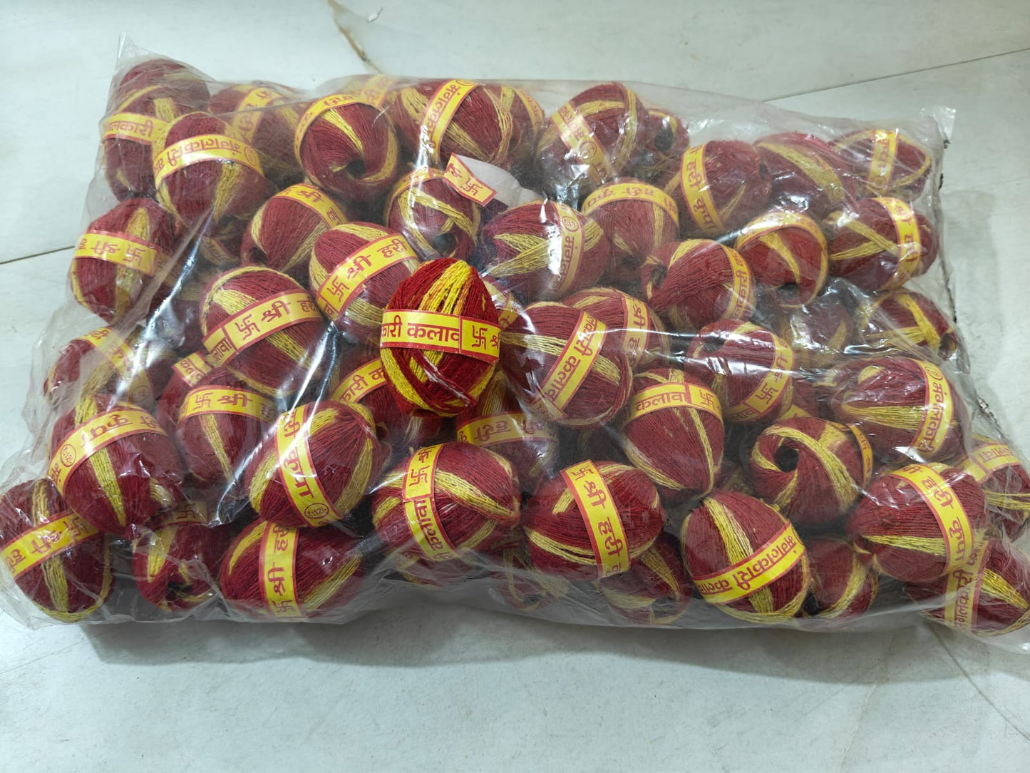 Kalawa Red Sacred Thread Pack of 6 – Mauli Dhaga for Pooja, Raksha Sutra for Protection, Ritual & Spiritual Use