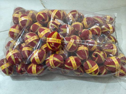 Kalawa Red Sacred Thread Pack of 6 – Mauli Dhaga for Pooja, Raksha Sutra for Protection, Ritual & Spiritual Use