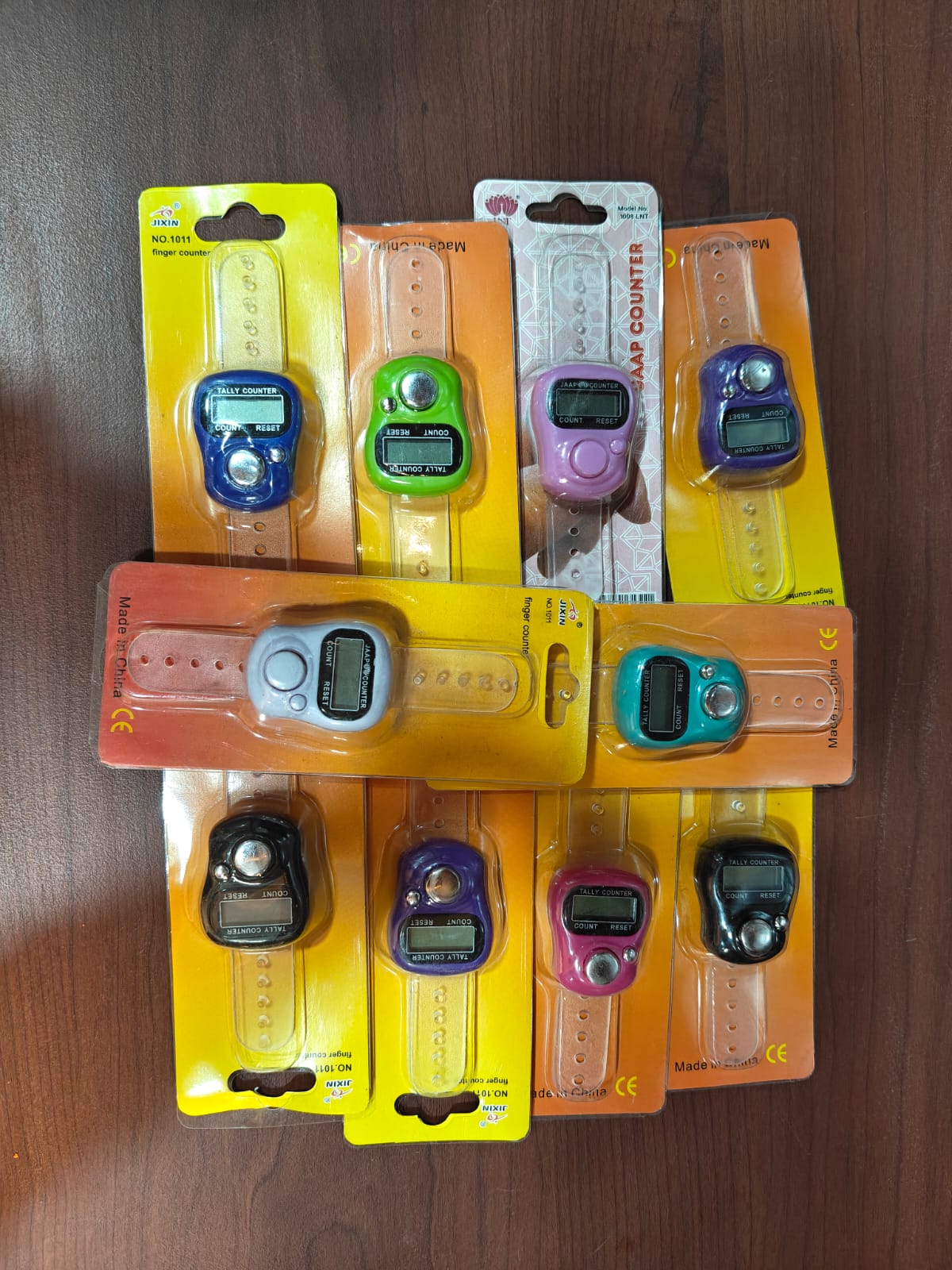 Mantra Jaap Mala Counter Pack of 5 – Multicolor Finger Tally Counter for Pooja, Meditation & Accurate Mantra Counting