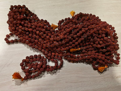 Original Rudraksha Mala 108 Beads – Natural Brown Jaap Mala for Pooja, Meditation & Spiritual Healing