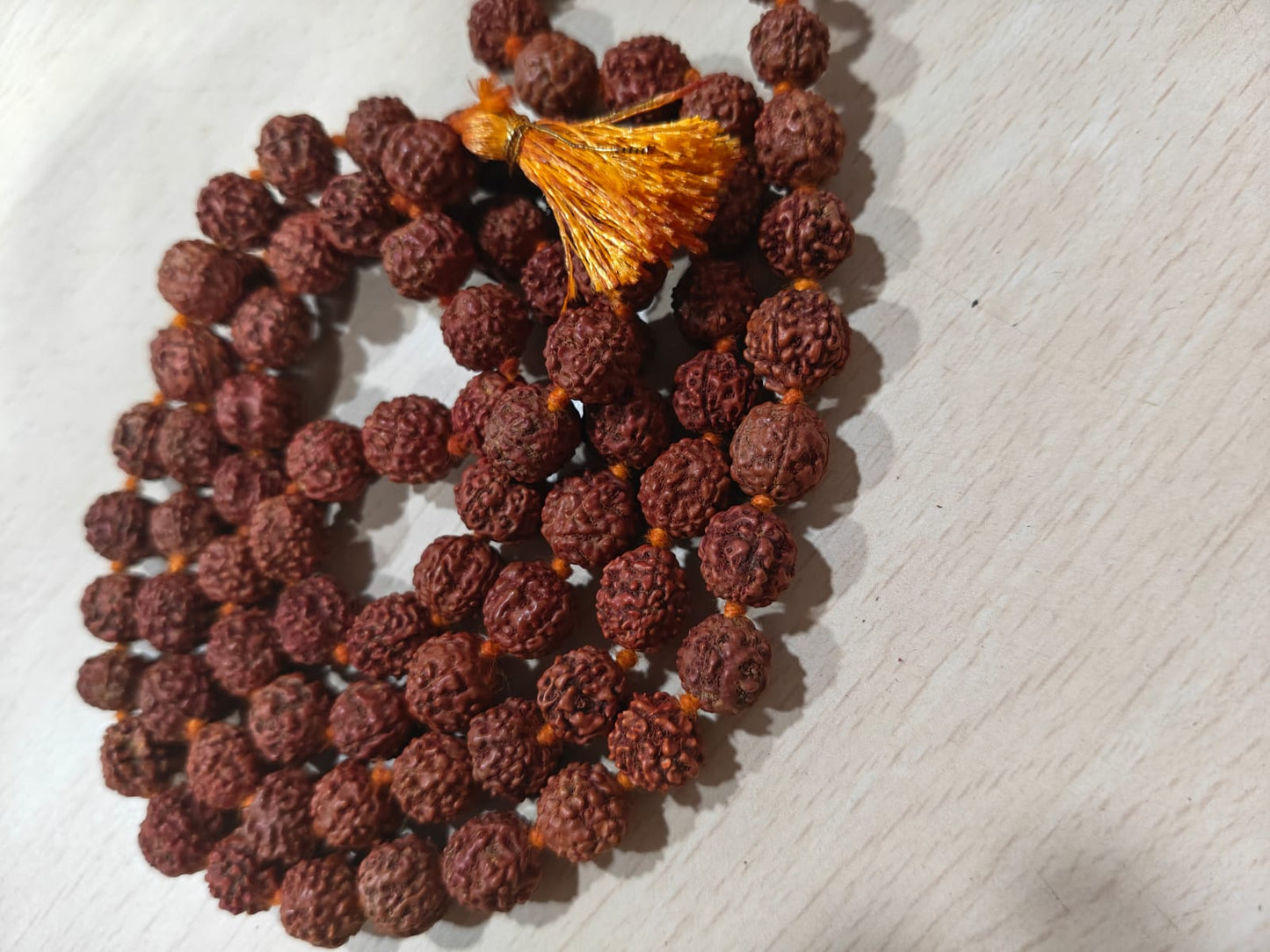Original Rudraksha Mala 108 Beads – Natural Brown Jaap Mala for Pooja, Meditation & Spiritual Healing